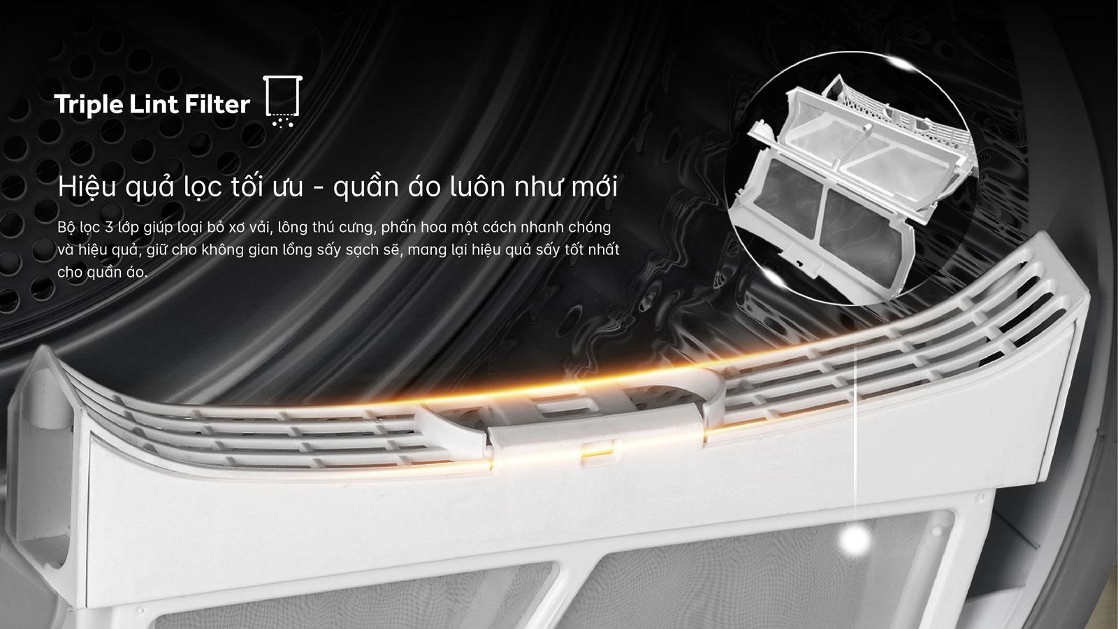 Máy sấy bơm nhiệt AQUA 9 Kg AQH-H900G PS