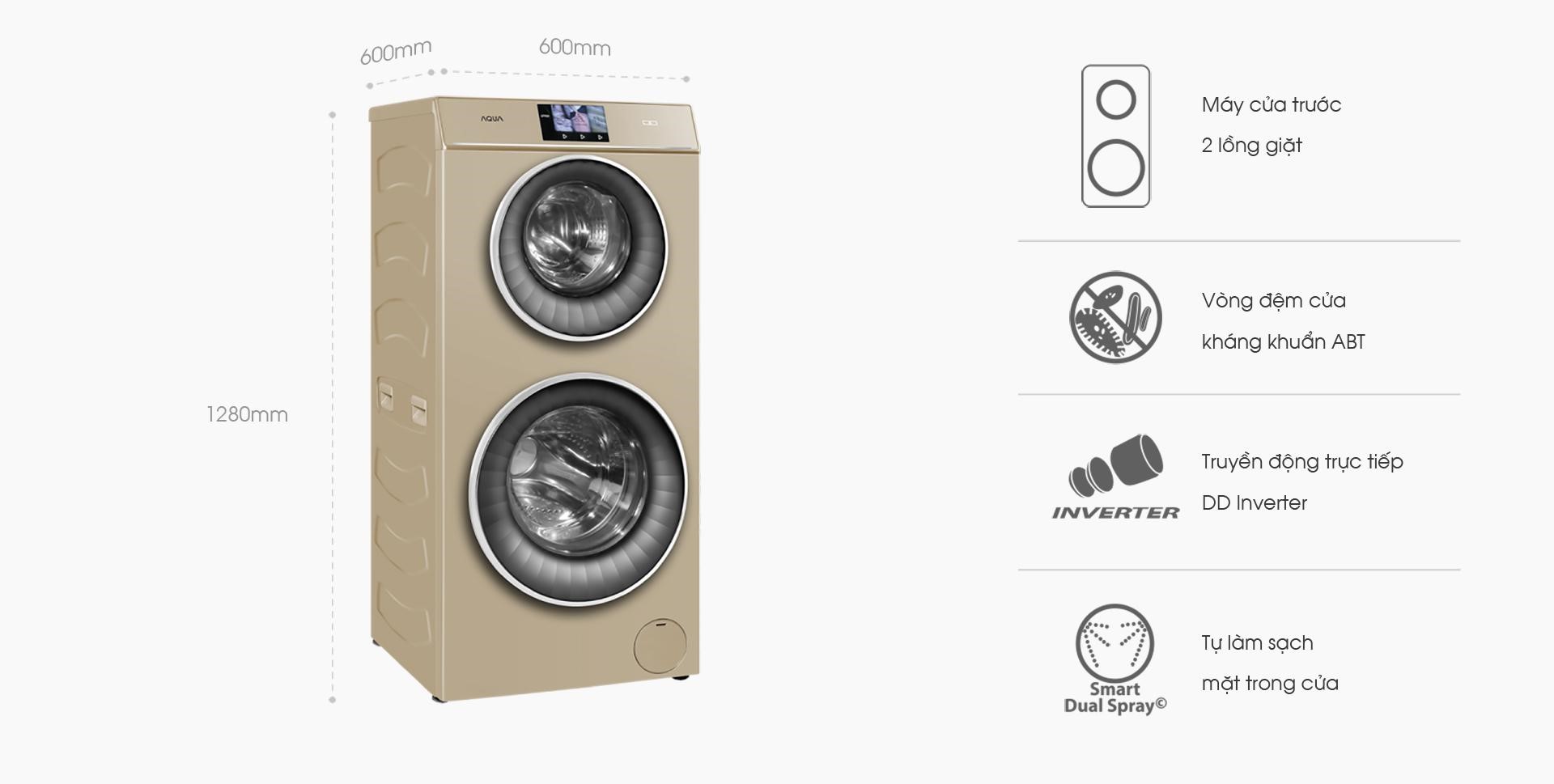Máy giặt Dual Wash AQD-DH1200B