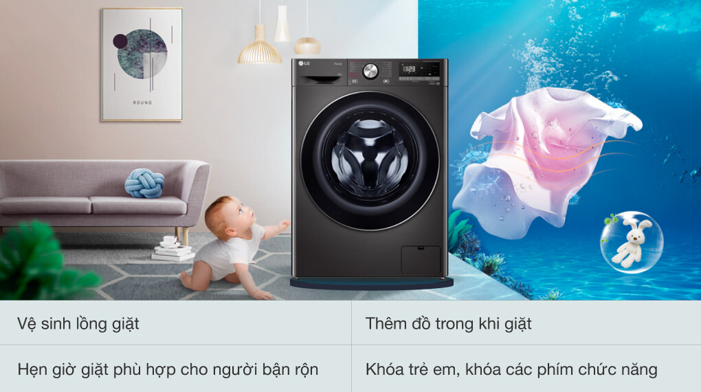 Máy giặt LG AI DD Inverter 10 kg FV1410S4B