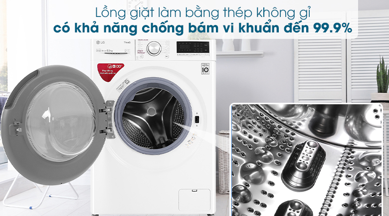 Máy Giặt LG Inverter 8kg FV1408S4W