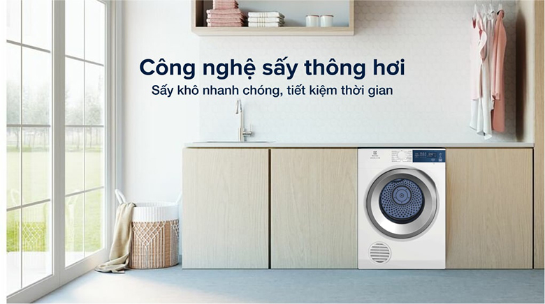 Máy sấy Electrolux 8.5kg EDS854J3WB Lồng Ngang EDS854J3WB
