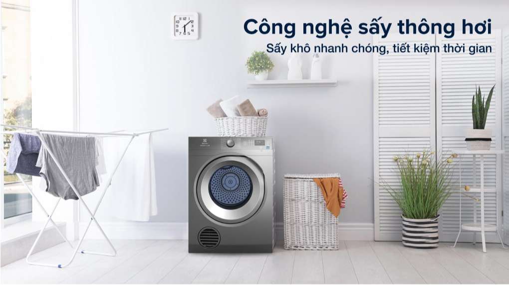 Máy sấy Electrolux 8.5kg EDS854N3SB Lồng Ngang EDS854N3SB
