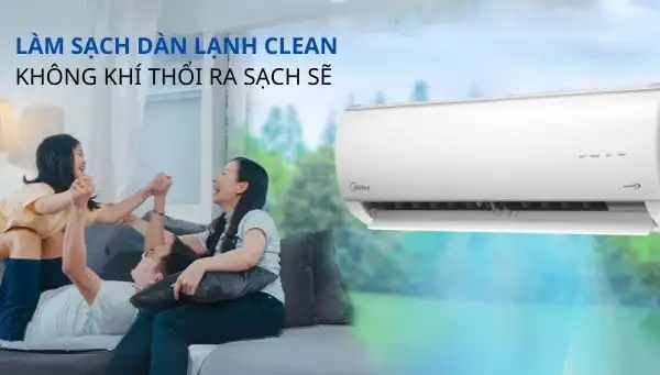 điều hòa Midea 1 chiều Inverter 1HP MSAF6 10CDN8 có chức năng Clean tiện ích
