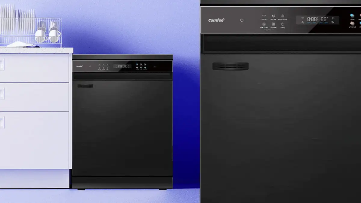 Comfee CDWEF1401HB-W-VN sử dụng điều khiển cảm ứng màu hiện đại