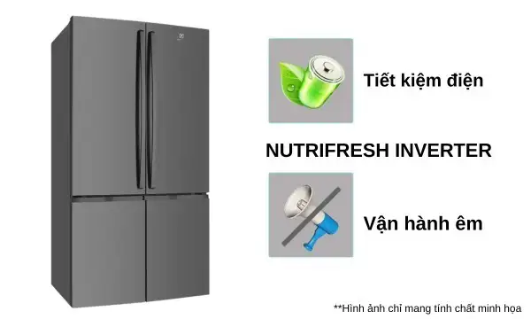 Tủ lạnh 4 cánh Inverter UltimateTaste 700 - Xám đậm, 541L, EQE6000A-B 7 Tủ lạnh Electrolux Inverter 541 lít EQE6000A-B