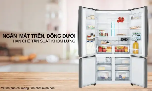 Tủ lạnh 4 cánh Inverter UltimateTaste 700 - Xám đậm, 541L, EQE6000A-B 8 Tủ lạnh Electrolux Inverter 541 lít EQE6000A-B