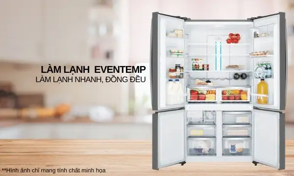 Tủ lạnh 4 cánh Inverter UltimateTaste 700 - Xám đậm, 541L, EQE6000A-B 9 Tủ lạnh Electrolux Inverter 541 lít EQE6000A-B