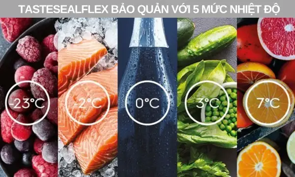 Tủ lạnh 4 cánh Inverter UltimateTaste 900 - Xám đậm Glossy, 609L, EQE6879A-B 7 Tủ lạnh Electrolux Inverter 609 lít EQE6879A-B Ngăn lưu trữ linh hoạt Taste Seal Flex
