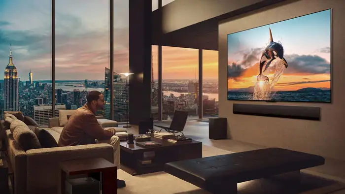 Smart Tivi AI Evo OLED 4K 83 inch LG OLED83M5PSA có kiểu dáng hiện đại